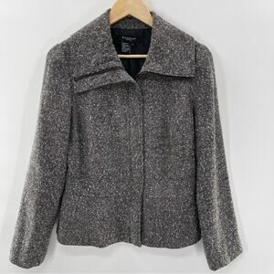 Sandro Vintage Structured Full Zip Herringbone Tweed Blazer
Jacket Size Med